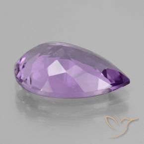 Amatista Violeta medio natural de 4.12 ct, En forma de pera, VVS