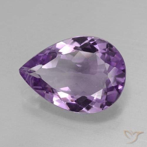 Amatista Violeta púrpura natural de 3.60 ct, En forma de pera, VS