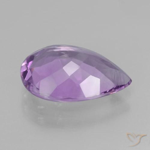 Amatista Violeta púrpura natural de 3.60 ct, En forma de pera, VS
