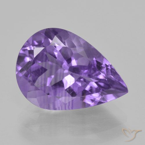 4.50ct Natural Violeta medio Amatista, En forma de pera, VVS-VS