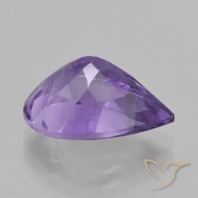 Amatista Violeta medio natural de 4.50 ct, En forma de pera, VVS-VS