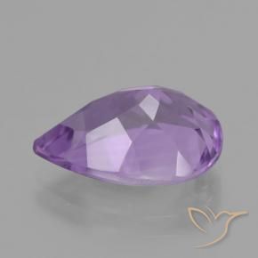 Amatista Violeta medio natural de 4.48 ct, En forma de pera, VVS-VS
