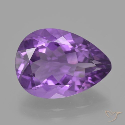 4.59ct Natural Violeta vívido Amatista, En forma de pera, VVS