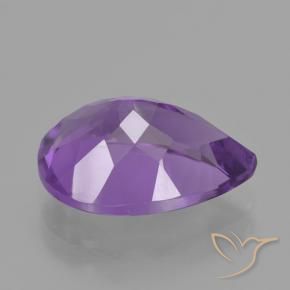 Amatista Violeta vívido natural de 4.59 ct, En forma de pera, VVS