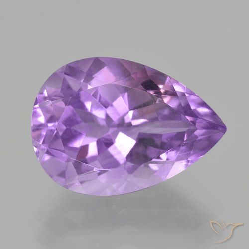 5.09ct Natural Violeta púrpura intenso Amatista, En forma de pera, VS