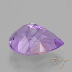 Amatista Violeta púrpura intenso natural de 5.09 ct, En forma de pera, VS