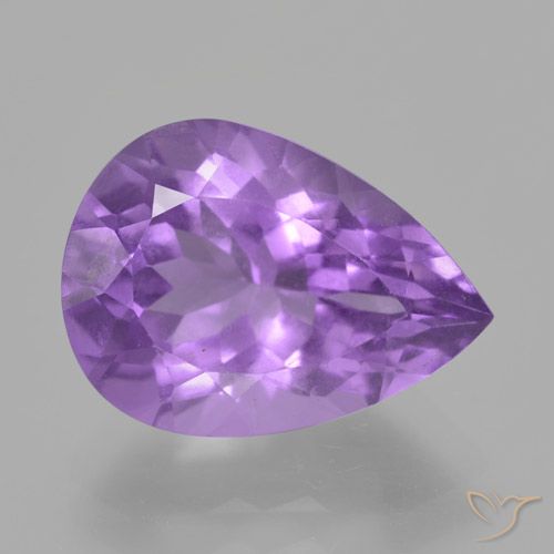 4.81ct Natural Violeta púrpura Amatista, En forma de pera, VS