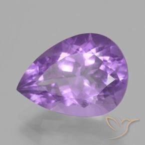 Amatista Violeta púrpura natural de 4.81 ct, En forma de pera, VS