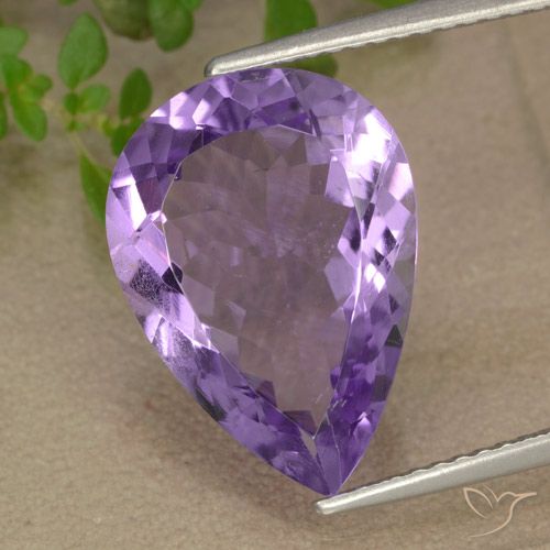 6.41ct Natural Violeta medio Amatista, En forma de pera, VS