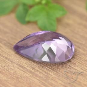 Amatista Violeta medio natural de 7.16 ct, En forma de pera, VS