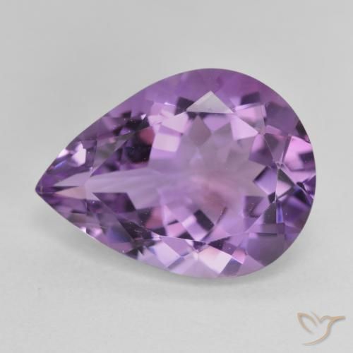 6.68ct Natural Medium Light Purplish-Violet Amatista, En forma de pera, VVS-VS