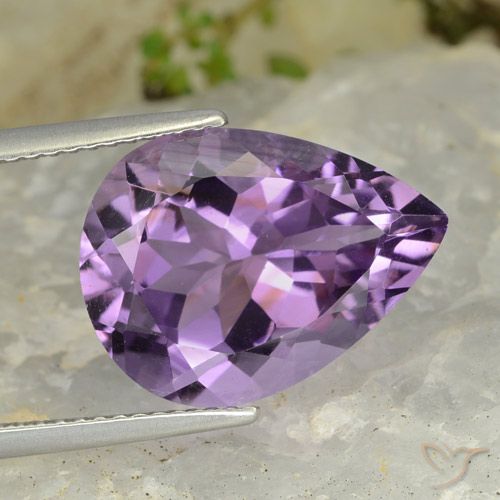 7.03ct Natural Violeta medio Amatista, En forma de pera, VVS-VS