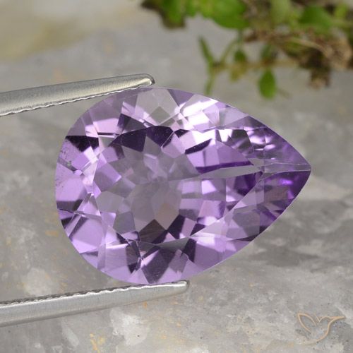 6.54ct Natural Violeta berenjena Amatista, En forma de pera, VVS-VS