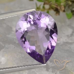Amatista Violeta berenjena natural de 6.54 ct, En forma de pera, VVS-VS