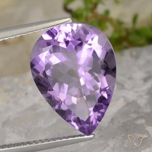 Amatista Violeta púrpura natural de 7.09 ct, En forma de pera, VS