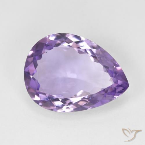 Amatista Violeta medio natural de 6.93 ct, En forma de pera, VVS-VS