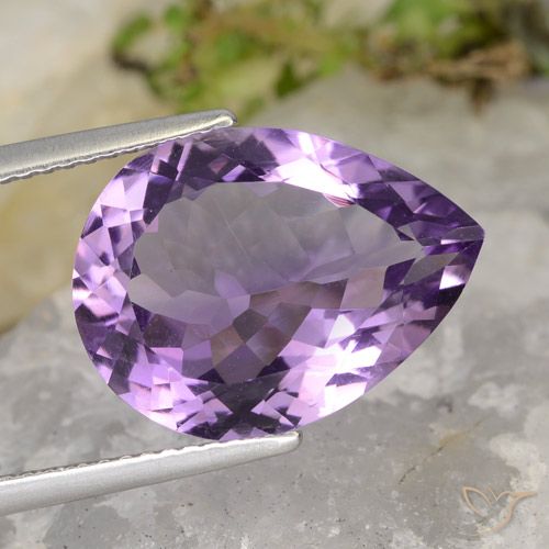 6.94ct Natural Violeta púrpura claro medio Amatista, En forma de pera, VVS-VS
