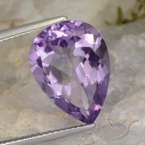 Amatista Violeta púrpura natural de 6.77 ct, En forma de pera, VS