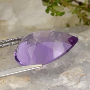 Amatista Violeta púrpura natural de 6.77 ct, En forma de pera, VS