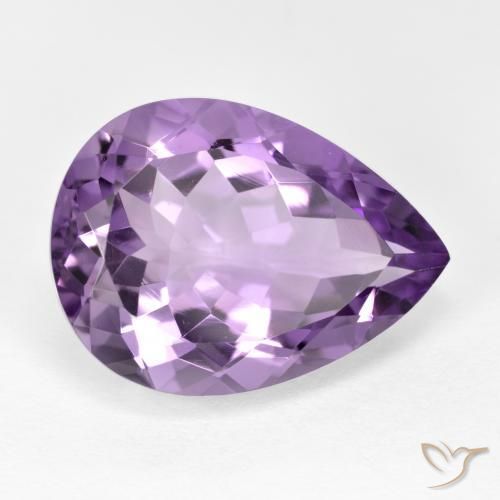 7.32ct Natural Violeta púrpura claro medio Amatista, En forma de pera, VVS-VS