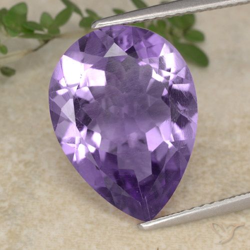 6.32ct Natural Violeta oscuro Amatista, En forma de pera, VS