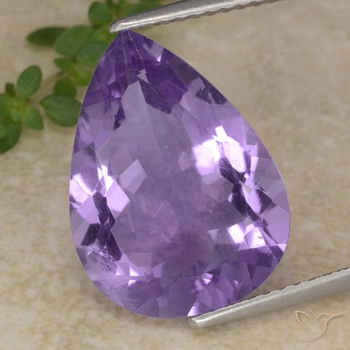 6.51ct Natural Violeta berenjena Amatista, En forma de pera, VS