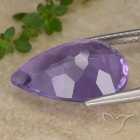 Amatista Violeta berenjena natural de 6.51 ct, En forma de pera, VS