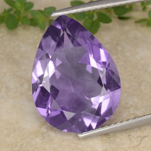 6.19ct Natural Violeta medio Amatista, En forma de pera, VS