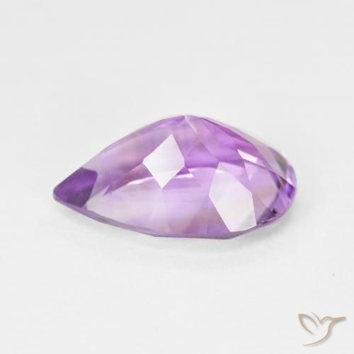 Amatista Violeta púrpura natural de 5.06 ct, En forma de pera, VS