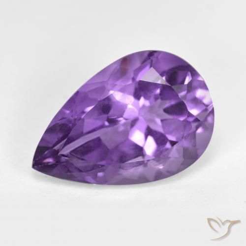 5.25ct Natural Violeta medio Amatista, En forma de pera, VS