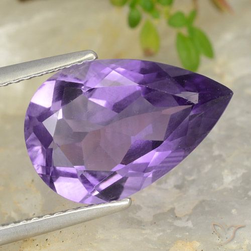 4.66ct Natural Violeta medio Amatista, En forma de pera, VS, Photo A