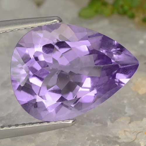 6.43ct Natural Violeta medio Amatista, En forma de pera, VVS-VS