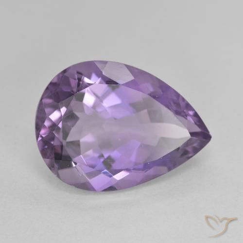 Amatista Violeta púrpura natural de 7.22 ct, En forma de pera, VVS-VS