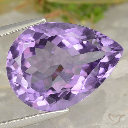 7.05ct Natural Violeta medio Amatista, En forma de pera, VVS-VS, Photo A