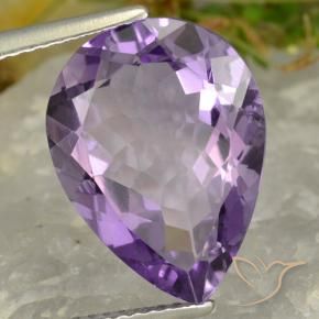 Amatista Violeta púrpura natural de 6.71 ct, En forma de pera, VVS-VS