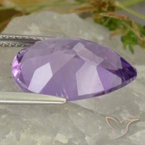 Amatista Violeta púrpura natural de 6.71 ct, En forma de pera, VVS-VS