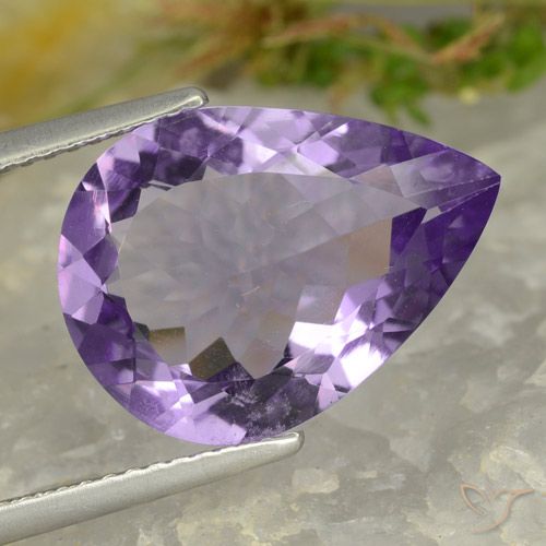 5.86ct Natural Violeta púrpura Amatista, En forma de pera, VVS-VS