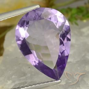 Amatista Violeta púrpura natural de 5.86 ct, En forma de pera, VVS-VS