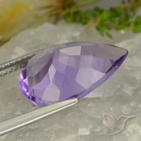 Amatista Violeta púrpura natural de 5.86 ct, En forma de pera, VVS-VS