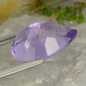 Amatista Violeta claro natural de 7.68 ct, En forma de pera, VVS-VS