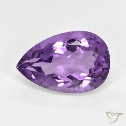 5.43ct Natural Violeta medio Amatista, En forma de pera, VS