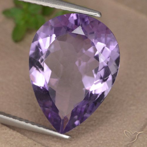 6.64ct Natural Violeta medio Amatista, En forma de pera, VVS-VS