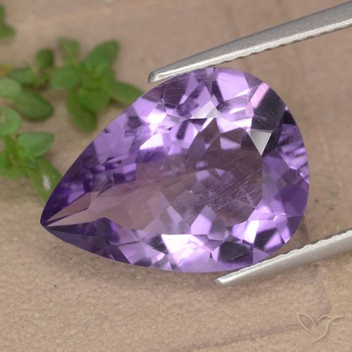 5.97ct Natural Violeta púrpura Amatista, En forma de pera, VVS-VS