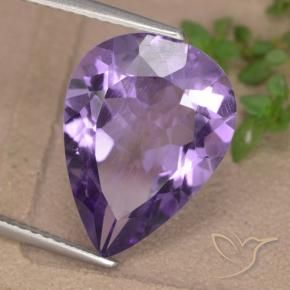 Amatista Violeta púrpura natural de 5.97 ct, En forma de pera, VVS-VS
