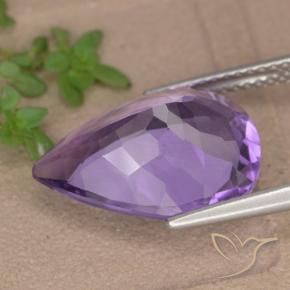 Amatista Violeta púrpura natural de 5.97 ct, En forma de pera, VVS-VS