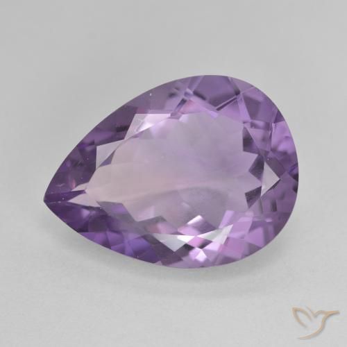 6.69ct Natural Medium Light Purplish-Violet Amatista, En forma de pera, VVS-VS