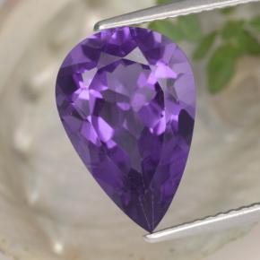 Amatista Violeta natural de 4.76 ct, En forma de pera, VS