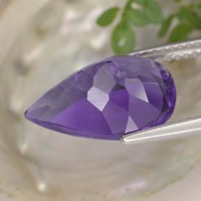 Amatista Violeta natural de 4.76 ct, En forma de pera, VS