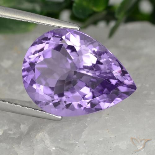 7.08ct Natural Violeta medio Amatista, En forma de pera, VVS-VS