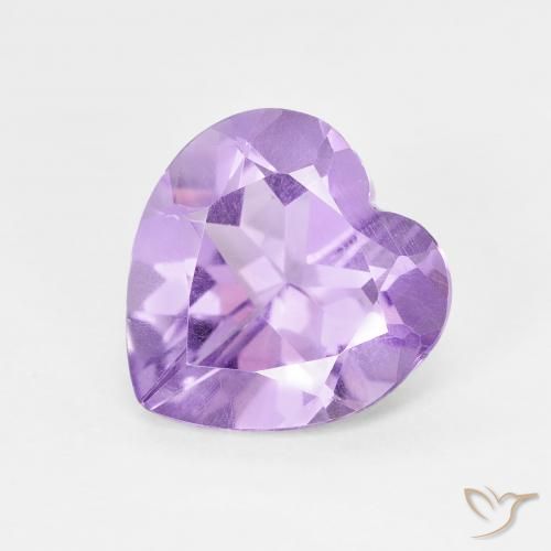 Amatista Violeta oscuro natural de 2.85 ct, Corazón, VS